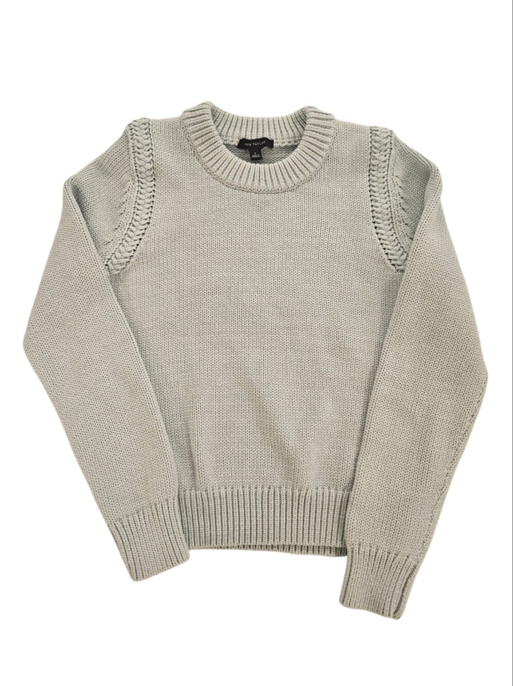 Ann Taylor Light Green Crewneck Sweater Sz M
